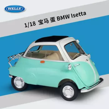 Модель автомобиля BMW egg Isetta из сплава 1:18, статическая металлическая модель автомобиля с коробкой для коллекционных вещей, подарок B1