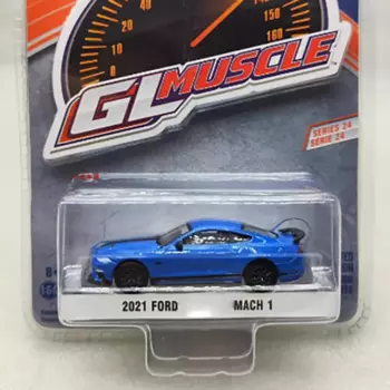 Модель автомобиля Ford MACH 1 из сплава Diecast1:64, масштаб 24-2021, коллекционная сувенирная демонстрационная игрушка для автомобиля