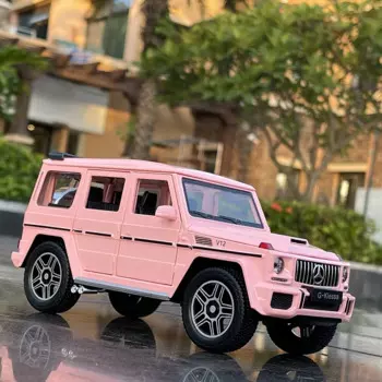 Модель автомобиля G63 из сплава, коллекционная игрушка из металлического сплава, модель внедорожника, имитация звука и фотоколлекции, игрушки для мальчиков, 1/24
