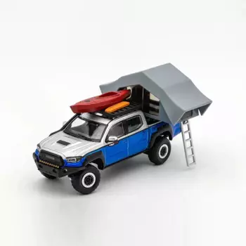 Модель автомобиля GCD 1:64 Tacoma N300 внедорожник с сплавом аксессуаров-коллекция голубого и серебряного цвета