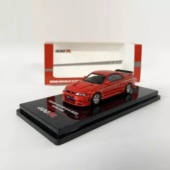 Модель автомобиля INNO 1:64, цвет фотообои (R33) NISMO 400R, сплав автомобиля-красный