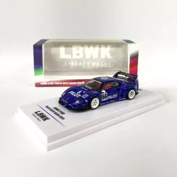 Модель автомобиля INNO 1:64 F40 LBWK, металлический спортивный автомобиль, автосалон 2024, синее покрытие