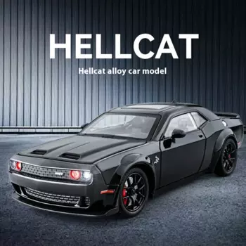 Модель автомобиля из металлического сплава в масштабе 1:24 Dodge Challenger SRT Hellcat Компьютерная