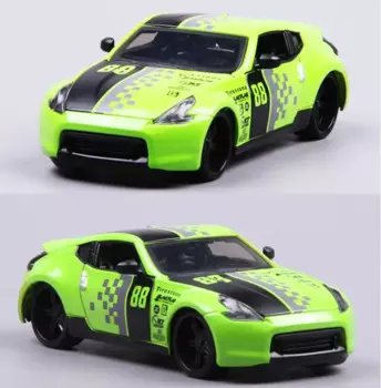 Модель автомобиля из сплава 1:24, улучшенная модель NISSAN 370Z, Коллекционная модель из литая под давлением металла, бесплатная доставка
