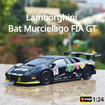 Модель автомобиля из сплава Bburago 1:24 Lamborghini Bat murзеркаago FIA GT Racing Edition, коллекционная игрушка в подарок, модель автомобиля B445
