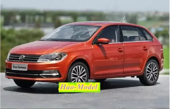 Модель автомобиля из сплава для Volkswagen Gran Santana, коллекционная игрушка для мальчиков, подарки, хобби, коллекция украшений, белый/коричневый/оранжевый, 1/18
