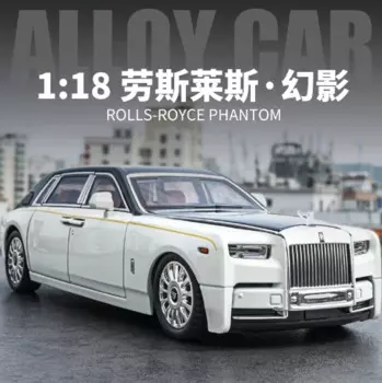Модель автомобиля из сплава в масштабе 1:18 Rolls-Royce Phantom, Литые и игрушечные автомобили, металлическая Игрушечная модель автомобиля, имитация звука, детский подарок