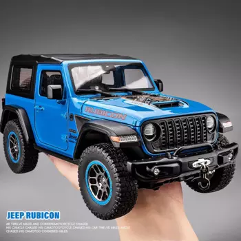 Модель автомобиля Jeeps Wrangler Rubicon из 20-го сплава в масштабе 1:18, игрушечная литая металлическая литейная модель автомобиля со звуком и фотомагнитом, игрушки для детей, автомобиль