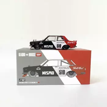 Модель автомобиля MINIGT + KAIDO 1:64, литой автомобиль Datsun Street 510, литой автомобиль из сплава # ХМГ102