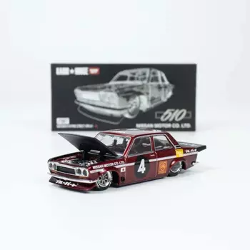 Модель автомобиля MINIGT + KaiDo 510 Datsun Pro, Литой капот из сплава, модель автомобиля # KHMG087