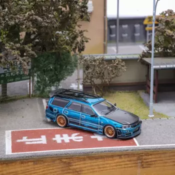 Модель автомобиля Nissan GTR34 WC34 260RS, коллекционные украшения в масштабе 1:64
