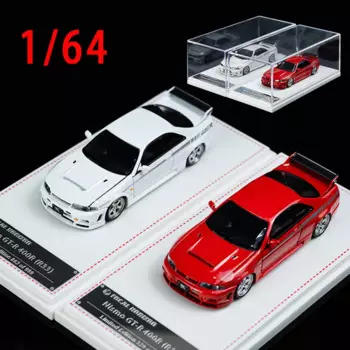 Модель автомобиля под давлением в масштабе 1/64, Nissan GTR R33 400R, спортивный автомобиль из сплава, модель автомобиля Nissan GTR, коллекционный орнамент ограниченного выпуска