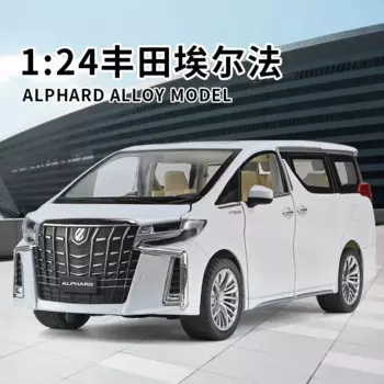Модель автомобиля Toyota ALPHARD в масштабе 1:24, литая машинка из металлического сплава, детская игрушка, коллекционные подарки C317