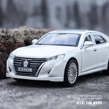 Модель автомобиля Toyota Crown из сплава в масштабе 1:24, литой металлический игрушечный автомобиль, модель автомобиля с высоким качеством имитации звука и искусственной коллекции, детская игрушка в подарок