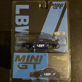 Модель автомобиля TSM Minigt 1/64 #299 NISSAN 35GT-RR Ver.2 LBWK, американская версия, из синего литого сплава, Коллекционная модель, подарок