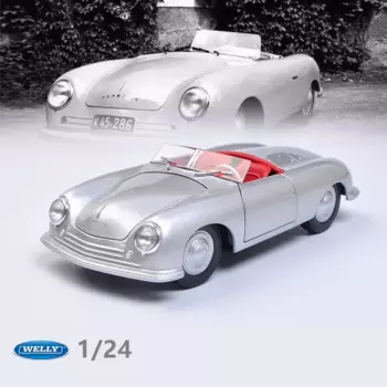 Модель автомобиля WELLY 1:24 1948 Porsche 356 No. 1 Roadster из сплава, литой металлический игрушечный классический автомобиль, модель, коллекция, подарки для детей
