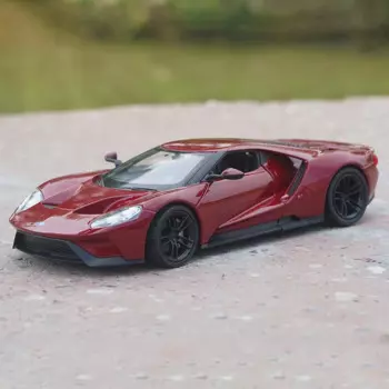Модель автомобиля WELLY 1:24 Ford GT 2017, литой автомобиль из сплава, Игрушечная модель автомобиля, миниатюрная модель автомобиля в масштабе, игрушки для мальчиков, подарки