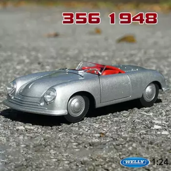 Модель автомобиля WELLY 1:24 Porsche 356 No. 1 Roadster из сплава, литой металлический игрушечный классический автомобиль, модель, коллекция, подарки для детей
