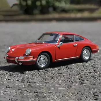 Модель автомобиля WELLY 1:24 Porsche 911 1964 из сплава, литой и игрушечный автомобиль