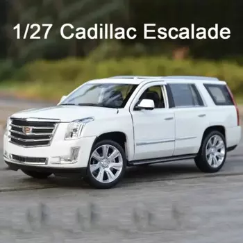 Модель автомобиля WELLY 1:27 2017 Cadillac Escalade SUV, модель из сплава, имитация литых батарей, модели автомобилей для мальчиков