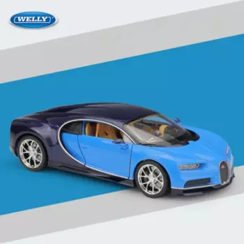 Модель автомобиля WELLY из сплава Bugatti Chiron 1:24, спортивный суперкар, литые автомобили, игрушки, коллекционные игрушки для детей