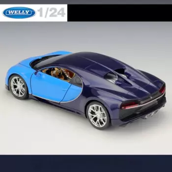 Модель автомобиля WELLY из сплава Bugatti Chiron 1:24, спортивный суперкар, литые автомобили, игрушки, коллекционные игрушки для мальчиков