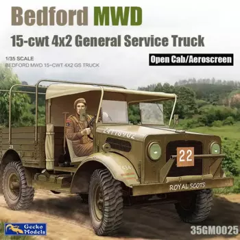 Модель Gecko 35GM0025, комплект сборной модели грузовика Bedford MWD 15cwt с открытой кабиной/Aeroscreen 1/35