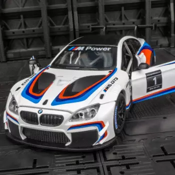 Модель гоночного автомобиля 1:24 BMW M6 GT3 Le из сплава, металлическая игрушка, модель мужского спортивного автомобиля, имитация звука, Женский коллекционный подарок
