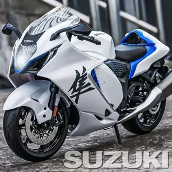 Модель гоночного мотоцикла 1:9 SUZUKI Hayabusa из сплава, модель литая металлическая уличная спортивная модель мотоцикла с искусственными игрушками в подарок для детей