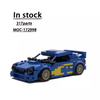 Модель классического спортивного автомобиля MOC-172998 Blue • 317 деталей MOC, креативный Детский конструктор на день рождения, игрушечный подарок