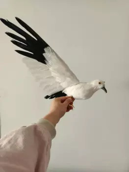 Модель крыльев из пенопласта и перьев, модель чайки, игрушка для украшения сада, подарок, около 30x60 см, b2609