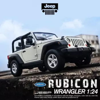 Модель литая автомобиля WELLY 1:24 2007 Jeep Wrangler из сплава, металлическая игрушка, модель внедорожника, имитация автомобиля, детские подарки