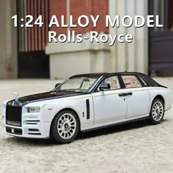 Модель машины из металлического сплава в масштабе 1:24 Rolls-Royce Mansory Phantom, литой и игрушечный автомобиль, модель высокой модели, коллекция, подарок для детей