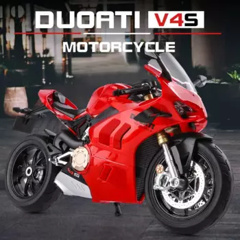 Модель мотоцикла DUCATI V4S в масштабе 1:9, модель литая из металлического сплава, автомобиль со звуком, Коллекция детской игрушки, подарки M55