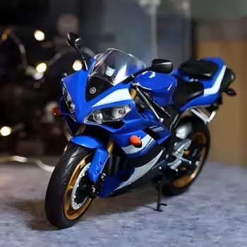Модель мотоцикла WELLY 1/10 YAMAHA, модель мотоцикла, игрушка из сплава, литые, имитация весы, Коллекционная модель мотоцикла, подарок для мальчика на день рождения