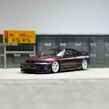 Модель Nissan Nismo GTR R33 400R Skyline из сплава, модель автомобиля, коллекционные украшения, FH 1:64