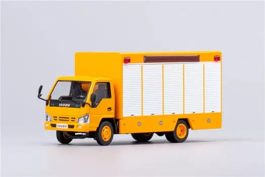 Модель пожарной машины GCD 1:64 Isuzu 4K, желтая, отлитый под давлением