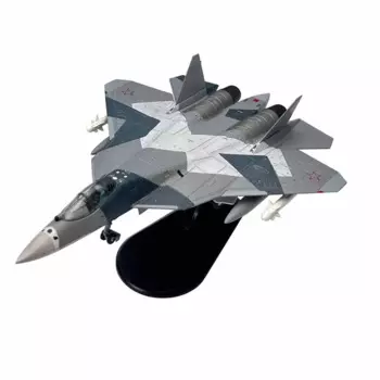 Модель российского самолета SU57 Sukhoi в масштабе 1/100, модель боевого реактивного самолета, металлический военный самолет, коллекционная Игрушечная модель, подарочное украшение