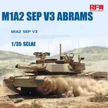 Модель Ryefield, модель в сборе, модель в сборе, модель RM-5104 US M1A2 SEP V3 abrams, основной боевой танк 1/35