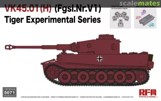 Модель Ryefield Танк Модель для сборки Kit vk45,01 (H) V1, экспериментальный Прототип автомобиля тигрового типа 1/35