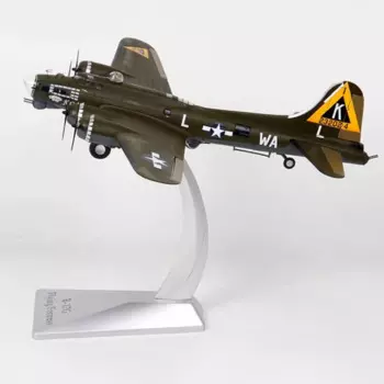 Модель самолета B17 с дисплеем, модель вертолета с орнаментом в стиле ретро, модель самолета из сплава для фотографий, кафе, дома, 1:200