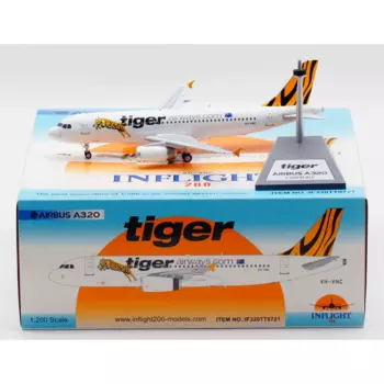 Модель самолета из сплава IF320TT0721, модель самолета с подставкой, модель самолета Tigerair с подставкой, масштаб 1:200