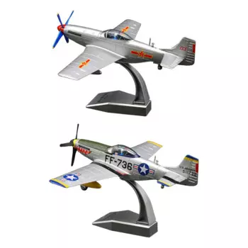 Модель самолета P51 в масштабе 1:48, Миниатюрная игрушка, авиационная памятная модель с основанием, модель ретро-истребителя для спальни