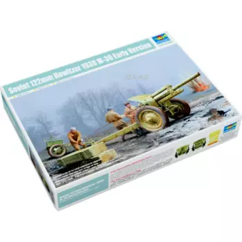 Модель Trumpeter 02343, модель советской боевой артиллерии 1/35 мм, модель M30, модель ранней артиллерии 122, пластиковая сборка, игрушечный набор для строительства