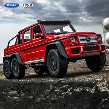 Модель внедорожника WELLY AMG G63, 1:24, 6x6, из сплава