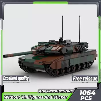 Модель военного оружия Moc, строительные блоки, леопард 2A7V, технология танка, модульные блоки, подарки, рождественские игрушки, наборы для сборки своими руками