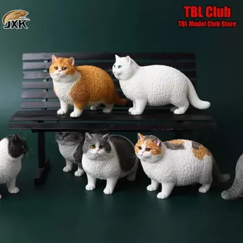 Модель животного, модель JXK064 1/6, игрушки с короткими волосами, милый питомец, сцена толстых кошек, аксессуар, 11,5 см, поклонники, коллекционные подарки «сделай сам»
