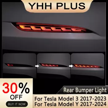 Модель 2024 задние противотуманные фары, тормоза, аксессуары для Tesla Model 3/Y 2017-2023, отражатель динамического сигнала поворота, лампа для бампера