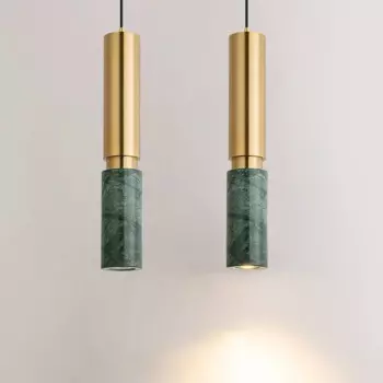 Подвесной светильник wushiyu PL129 цилиндрический мрамор