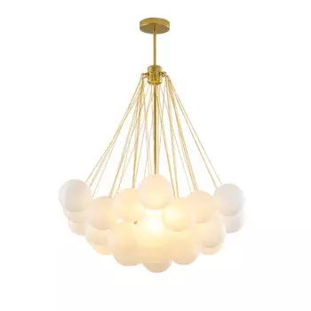 Подвесной светильник Zhiwudeng, стеклянный, 19/37 шаров, черный/золотой